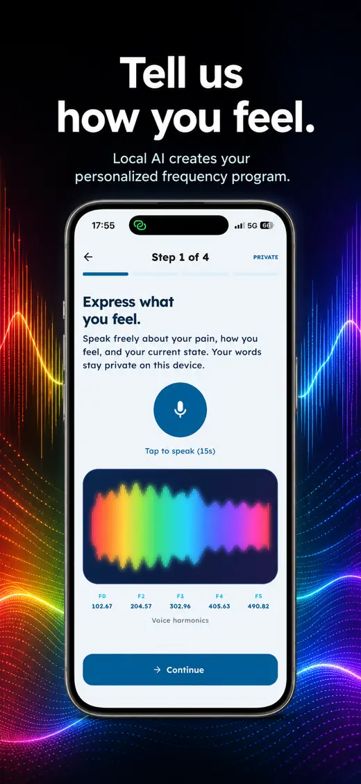 Bioresonance local AI voice experience